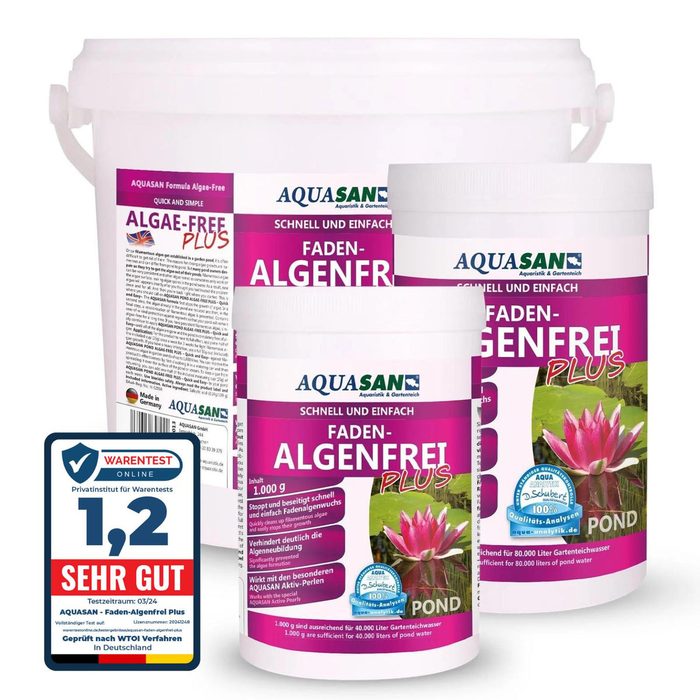 AQUASAN Faden-Algenfrei PLUS für den Gartenteich